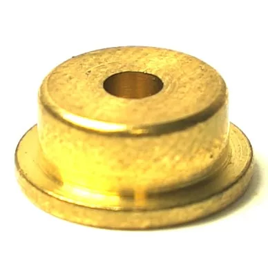 A 3mm VBM RIDUZIONED3 Restrictor, a small round gold-colored metal bushing with a central hole and flanged base, is shown against a white background. © 2025 1st-line.com