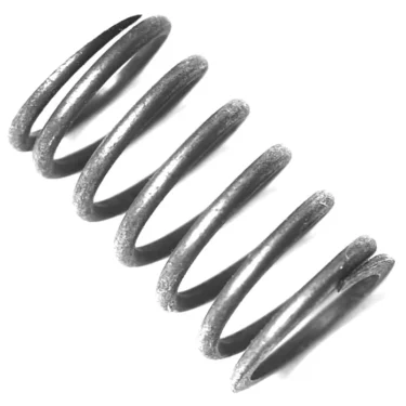 A close-up of the F...56 SPRING 14x23mm metal compression spring, displayed diagonally on a white background. © 2025 1st-line.com