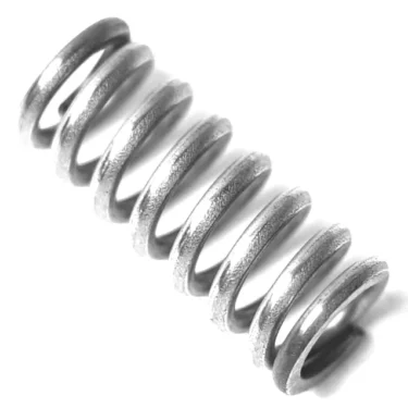 A close-up of the F..599 Pump Connecting Body - Coupler, featuring shiny metallic helical coils and a textured surface, displayed diagonally on a white background—ideal for pump coupler applications. © 2025 1st-line.com