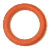 A close-up of the Lelit 8700038 Tank Coupling Chamber O-Ring, an orange rubber gasket with a circular, smooth design and consistent thickness, displayed against a white background. © 2025 1st-line.com