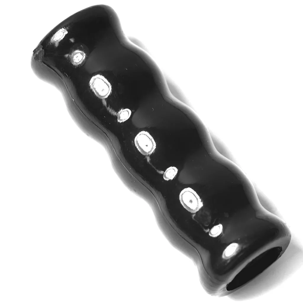 A shiny black, cylindrical F..145 VALVE SPRING 14x33mm with a wavy ergonomic grip and hollow center is shown against a white background. © 2025 1st-line.com