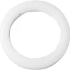 A smooth, white circular rubber ring resembling a washer is shown on a plain background—perfect as a replacement Lelit 8700043 Drip Tray Gasket. © 2025 1st-line.com