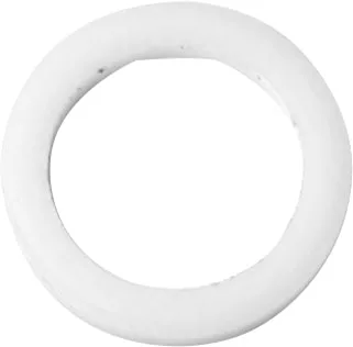 A smooth, white circular rubber ring resembling a washer is shown on a plain background—perfect as a replacement Lelit 8700043 Drip Tray Gasket. © 2025 1st-line.com