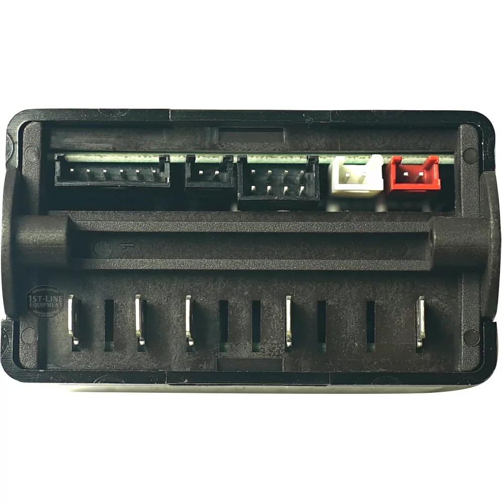 Close-up of a relay or fuse box with colored connectors and metal prongs in a black casing, similar to the DISCONTINUED Gicar 9600046 Brain Unit - 9.3.01.09G01 used in Lelit Bianca PL162T machines. © 2025 1st-line.com
