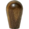 The 1st-line E61 Grouphead Lever Walnut Handle - M10 features a smooth, rounded walnut design with a natural wood grain finish and M10 fitting, displayed against a white background. © 2025 1st-line.com