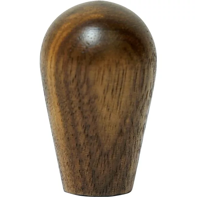 The 1st-line E61 Grouphead Lever Walnut Handle - M10 features a smooth, rounded walnut design with a natural wood grain finish and M10 fitting, displayed against a white background. © 2025 1st-line.com
