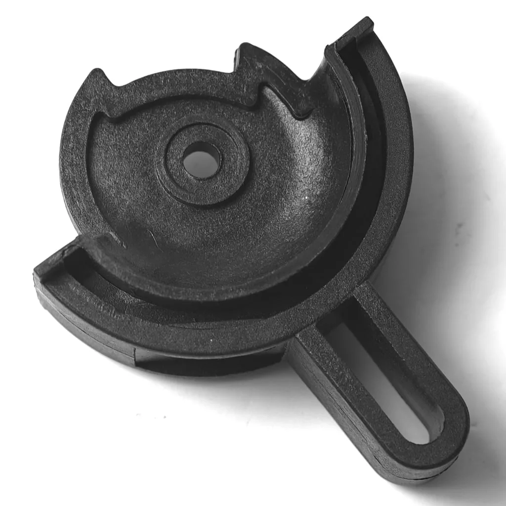 The CA.282 WATER TAP HANDLE is a black, circular plastic handle with a central hole, two raised curved edges, and an attached rectangular tab, shown against a white background. © 2025 1st-line.com