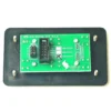 The F.1436 PUSH-BUTTON CIRCUIT, a green PCB labeled Sogetcam Industrial, is mounted on a black base with metallic standoffs and features connectors, a switch, push-button elements, and clearly marked components. © 2025 1st-line.com