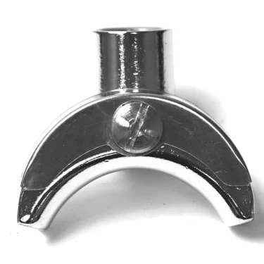 The F..994 INLET LEVER is a shiny metal, half-moon-shaped lever with a central screw, shown from the front against a white background. © 2025 1st-line.com