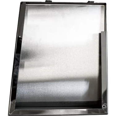 The Izzo IZFE1182 Left Side Panel is designed for the VALEXIA LEVA stainless steel dispenser, enhancing durability and complementing its modern look. © 2025 1st-line.com