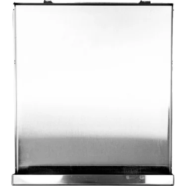 The IZZO IZFE1535 VALEXIA Rear Panel is a rectangular stainless steel napkin dispenser with a blank front panel, minimalist design, and a sleek rear panel for enhanced durability. © 2025 1st-line.com