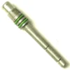 The Lelit 2200064 Steam Valve Stem features a metal cylindrical design with two green O-rings near the threaded end and a PTFE end gasket, suitable for sealing and fluid control in automotive or HVAC systems. © 2025 1st-line.com