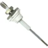 The Lelit 9600105 Water Level Probe is a metal electrode with a hex nut and white ceramic insulator, shown isolated on a white background. © 2025 1st-line.com