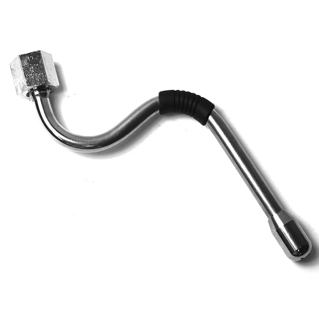 The MAG.77 MAGISTER KAPPA XP STAINLESS STEEL STEAM PIPE features a curved S-shaped design, hexagonal fitting, and smooth cylindrical tip—compatible with MAG.77 and MAGISTER KAPPA XP models, shown on a white background. © 2025 1st-line.com