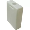The Lelit MC084/27 2.7L Water Tank/Reservoir is a rectangular white plastic tank with a large circular opening, a smaller capped top opening, and a built-in front handle near the openings. © 2025 1st-line.com