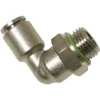 The VBM RACCCURIRD6 Elbow Fitting with Articulated Joint features a threaded end and a compression or push-to-connect fitting, making it suitable for plumbing or pneumatic applications. © 2025 1st-line.com