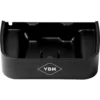 The VBM CARRCASDJDSNW Domobar Super/Junior Tray is a black rectangular plastic tray with raised sides and a VBM logo on the front, designed to fit Domobar Junior and Domobar Super machines, viewed from above. © 2025 1st-line.com