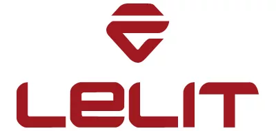 Red Lelit logo with a stylized geometric emblem above the brand name, all on a white background—perfect for showcasing their renowned espresso machine and grinders. © 2025 1st-line.com