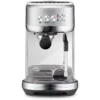 The Breville Bambino Plus™ Espresso Machine in stainless steel, with front buttons, knob, central portafilter, and right-side steam wand, shown against a white background. © 2025 1st-line.com