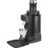The Ceado E5 SD Espresso Coffee Grinder is black with a cylindrical hopper, a stainless steel cup beneath the spout, and a flat drip tray. It features a sleek, modern design. © 2025 1st-line.com
