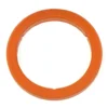 The Bezzera 7493022 Portafilter / Grouphead Gasket is an orange, circular silicone gasket with BEZZERA embossed on top, a smooth surface, and a small inner notch. © 2025 1st-line.com