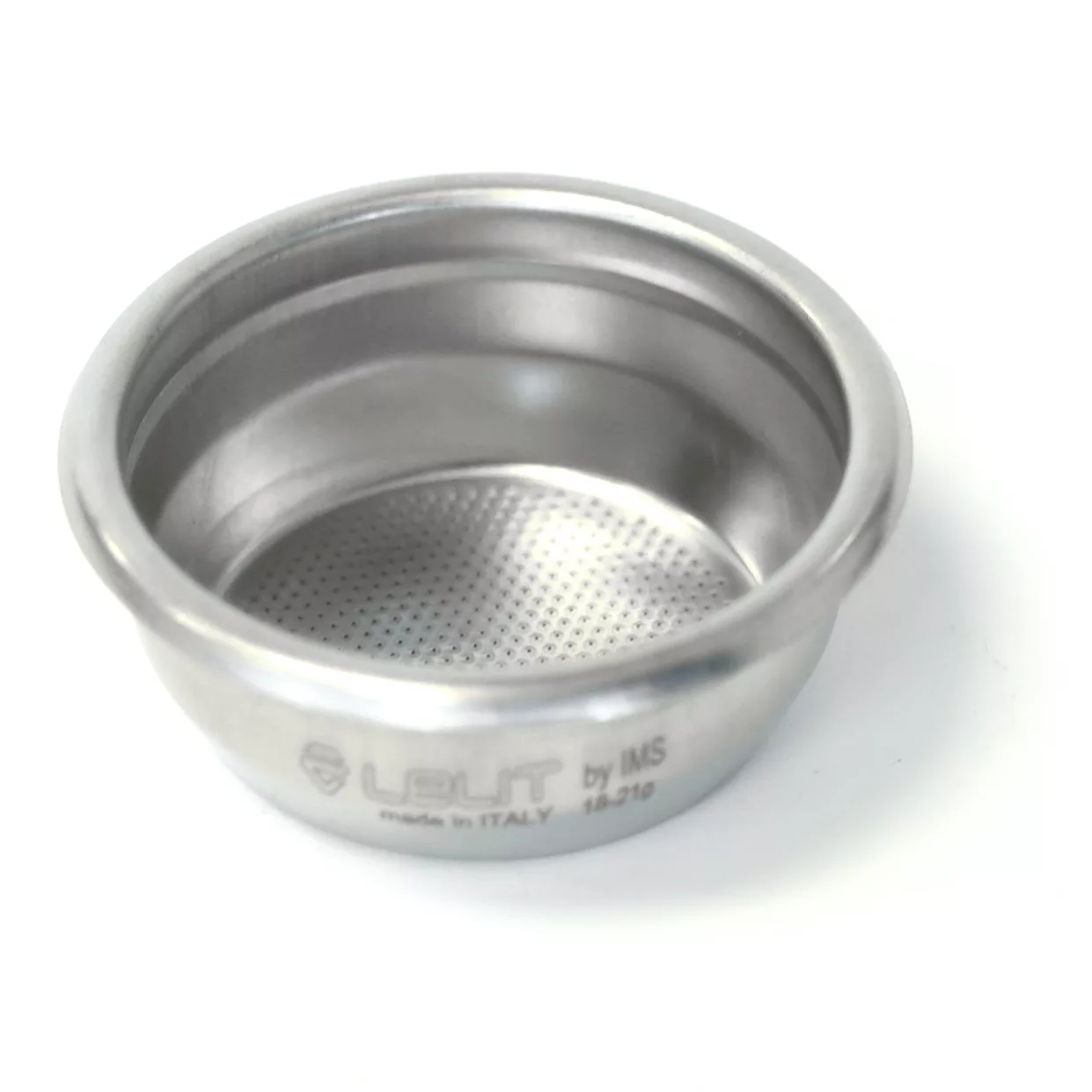 The Lelit 1600066 58mm 3-Cup IMS Filter Basket (18-21g) is a stainless steel basket with fine bottom perforations, marked LELIT by IMS made in ITALY 18-21g, designed for precision espresso extraction. © 2025 1st-line.com