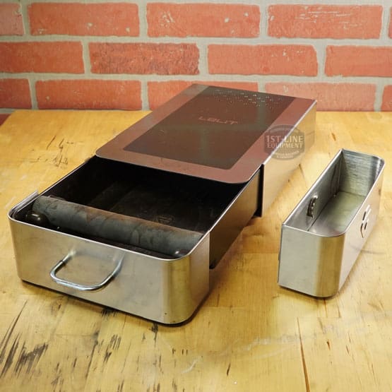 The SIDEWALK SALE - Lelit PLA360M Knock Box Drawer (E208) features a stainless steel build with handle, knock bar, and separate container—ideal for your coffee setup. Grab yours at our SIDEWALK SALE!. © 2025 1st-line.com