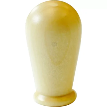 A smooth, rounded wooden cover with a flat base, designed for the Lelit 1400278 Water Tank Cover for Black Mara X—ideal as a stylish and functional replacement. © 2025 1st-line.com