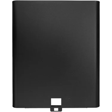 The Lelit 1100062 Appliance Body for White Mara X is a black, rectangular wall-mounted dispenser with a smooth, unadorned front and a small bottom opening for towel dispensing. © 2025 1st-line.com