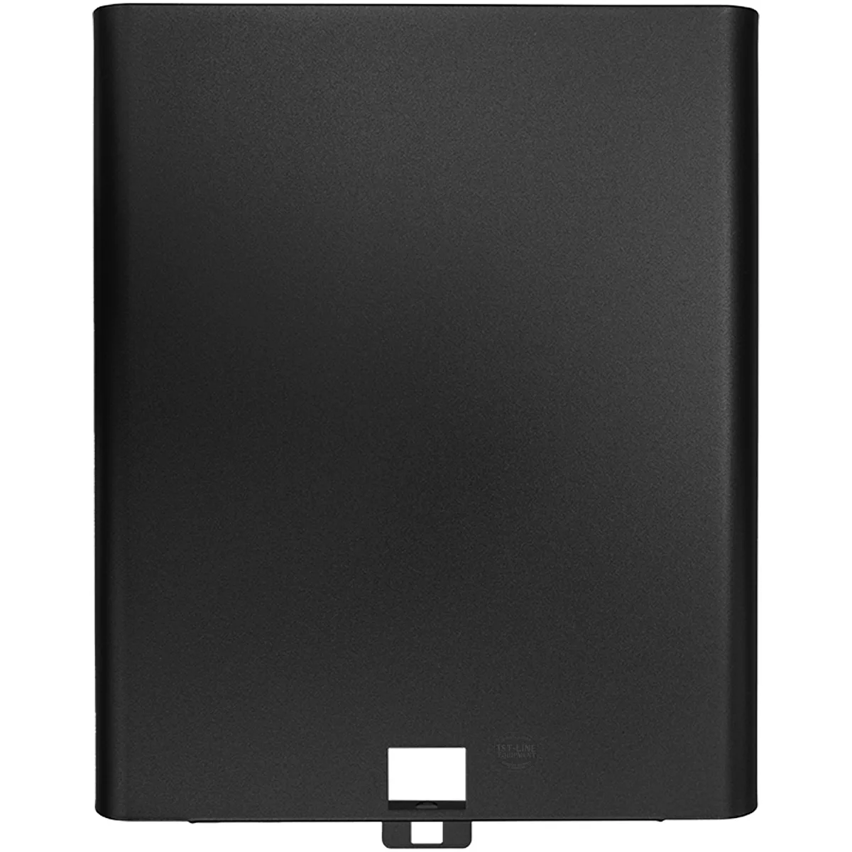 The Lelit 1100062 Appliance Body for White Mara X is a black, rectangular wall-mounted dispenser with a smooth, unadorned front and a small bottom opening for towel dispensing. © 2025 1st-line.com