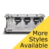 The Rancilio Classe 5 S 2/3 Group Commercial Espresso Machine is pictured on a white background. A yellow diagonal banner in the lower right corner says More Styles Available in black text. © 2025 1st-line.com
