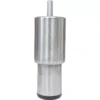 The V244 Adjustable Stainless Steel Foot is a cylindrical metal piece with a threaded stud on top and a rubber base, designed for use as a furniture leg or foot. It is shown against a white background. © 2025 1st-line.com