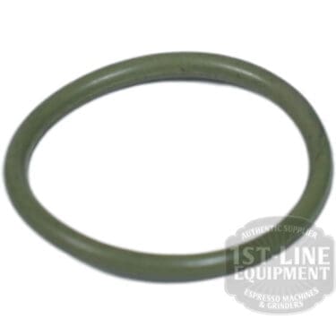 An Elektra 00956035 O-ring made of green rubber is displayed on a white background, featuring a semi-transparent 1st Line Equipment logo watermark in the lower right corner. © 2025 1st-line.com