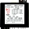 The Bezzera 7661006R Brain Unit / Water Level Regulator 110V is a black control box with wiring diagram, settings chart, and red serpent Bezzera logo on a white label, multiple bottom pins, and selectable switch positions. © 2025 1st-line.com