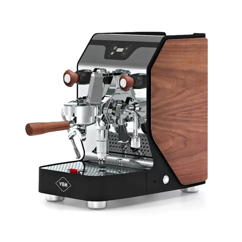 The VBM WOODENKITDJ Domobar Junior Wood Kit adds wooden side panels and handles to your espresso machine for a stylish look, featuring a metallic front, digital display, and metal drip tray—ideal with Espresso Machine Accessories. © 2025 1st-line.com