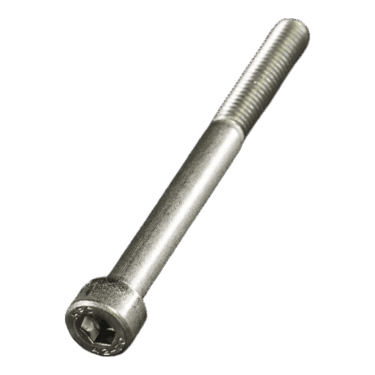 A Bezzera 7816032 Screw M5x55, silver with a hex socket head and partially threaded shank, is shown against a plain background. © 2025 1st-line.com