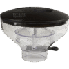 A clear plastic Quamar RMM800017 250G Bean Hopper Assembly with a black lid, designed to fit on top of a portafilter, is shown on a white background with the faint 1st-Line Equipment logo visible on the lid. © 2025 1st-line.com