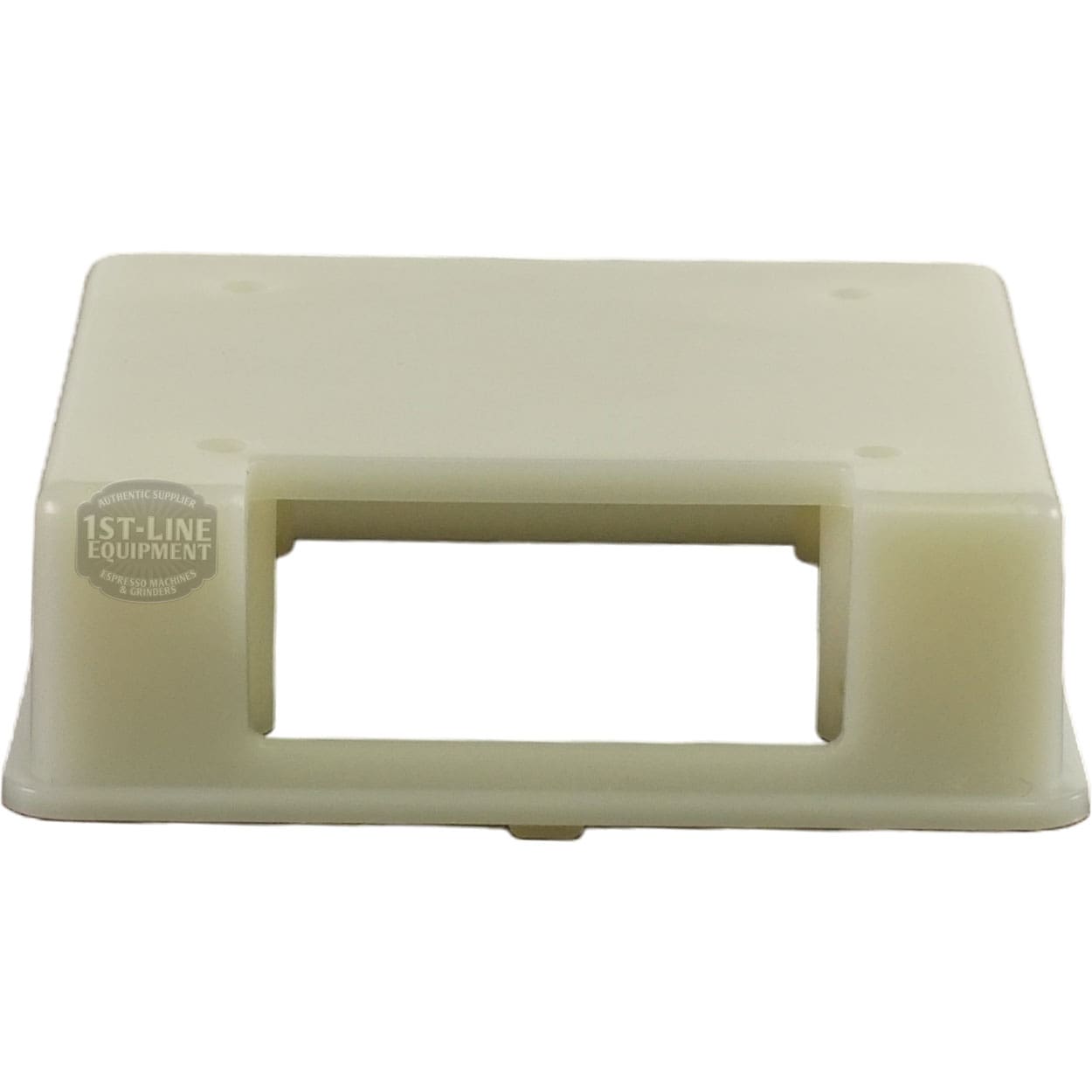An off-white rectangular plastic Bellezza BE.001.016 Version 1 Display Box cover with a large central cutout and four corner holes, shown on a white background—part of the Bellezza collection. © 2025 1st-line.com
