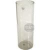 The Bellezza BE.005.009 Bellona Glass Water Tank is a clear, upright cylindrical glass tank with MAX and MIN marks near the top and bottom, featuring the 1st-Line Equipment logo on the front. © 2025 1st-line.com