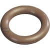 The Bellezza BE.090.012 Coffee Boiler Heating Element Gasket is a brown rubber O-ring with a smooth surface, designed specifically for use with Bellezza coffee boiler heating elements, pictured on a plain white background. © 2025 1st-line.com