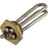 The Bellezza IN.076.010 Inizio Heating Element 120V features a hexagonal brass base, two curved metal rods, and electrical connection terminals—ideal for Inizio 120V systems. © 2025 1st-line.com