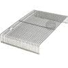 The Bezzera 5074622R Grid for Drip Tray is a rectangular stainless steel rack with parallel bars and raised feet, perfect for cooling baked goods or as a drip tray grid for espresso machines. © 2025 1st-line.com