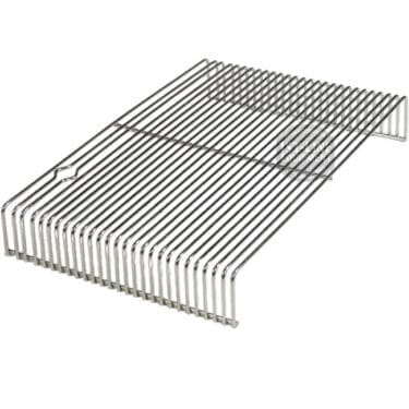 The Bezzera 5074622R Grid for Drip Tray is a rectangular stainless steel rack with parallel bars and raised feet, perfect for cooling baked goods or as a drip tray grid for espresso machines. © 2025 1st-line.com
