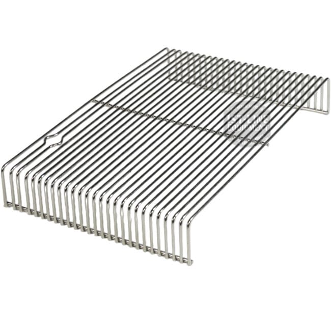 The Bezzera 5074622R Grid for Drip Tray is a rectangular stainless steel rack with parallel bars and raised feet, perfect for cooling baked goods or as a drip tray grid for espresso machines. © 2025 1st-line.com
