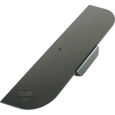 The VBM TELADOMCOJUNW Water Tank Cover—Domobar Junior Digital is a flat, matte black metal cover with rounded ends and a central raised bracket, designed for the Domobar Junior, shown angled against a white background. © 2025 1st-line.com