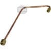 The Bezzera 5162457LL Steam Tap Pipe is a copper pipe with brass fittings on both ends, bent at an angle, and typically used for plumbing or refrigeration applications. © 2025 1st-line.com