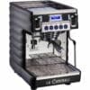 The Carimali Bubble 1 Group Commercial Espresso Machine (110V) boasts a black and silver finish, digital display, buttons, portafilter, and steam wand—ideal for creating quality coffee drinks. © 2025 1st-line.com