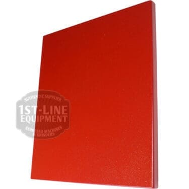 The Torre T02FIA001RP Right Side Panel - Passion Red is a solid, rectangular metal panel with a smooth, slightly reflective surface shown upright against a white background. © 2025 1st-line.com