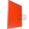 The Torre T02FIA002RP Left Side Panel - Red Passion is a rectangular, upright metal panel with a smooth, slightly glossy finish, displayed angled against a white background to highlight its thickness. © 2025 1st-line.com