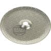 A round, silver metal disc with a textured surface of small raised bumps and a center hole, resembling the Ascaso I.1222 Shower / Dispersion Screen for Steel PID espresso machine part. © 2025 1st-line.com